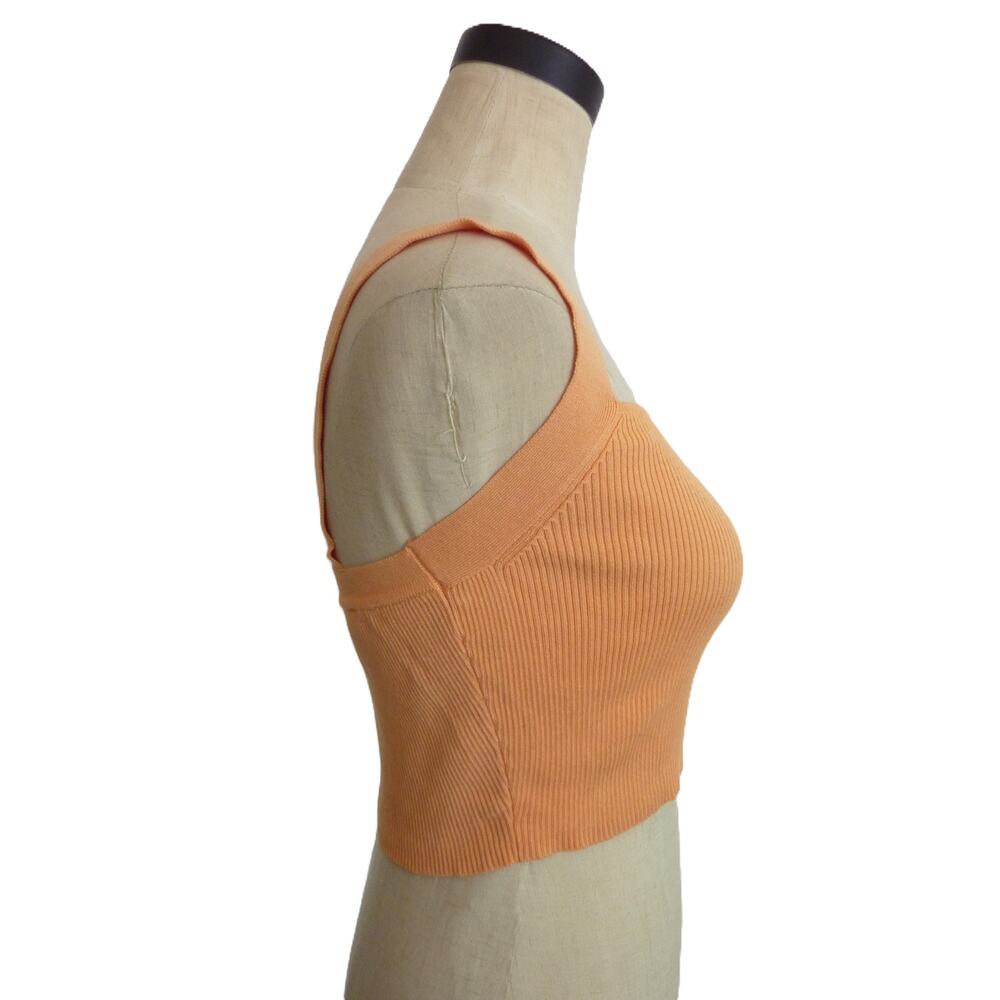 Zara Square Neck Tank Top Orange Creamsicle S - Picture 2 of 5